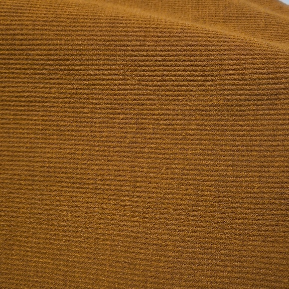 Madewell Mustard / Amber Square Neck Puff Sleeve Ribbed Sweater, Size Medium - Picture 5 of 6